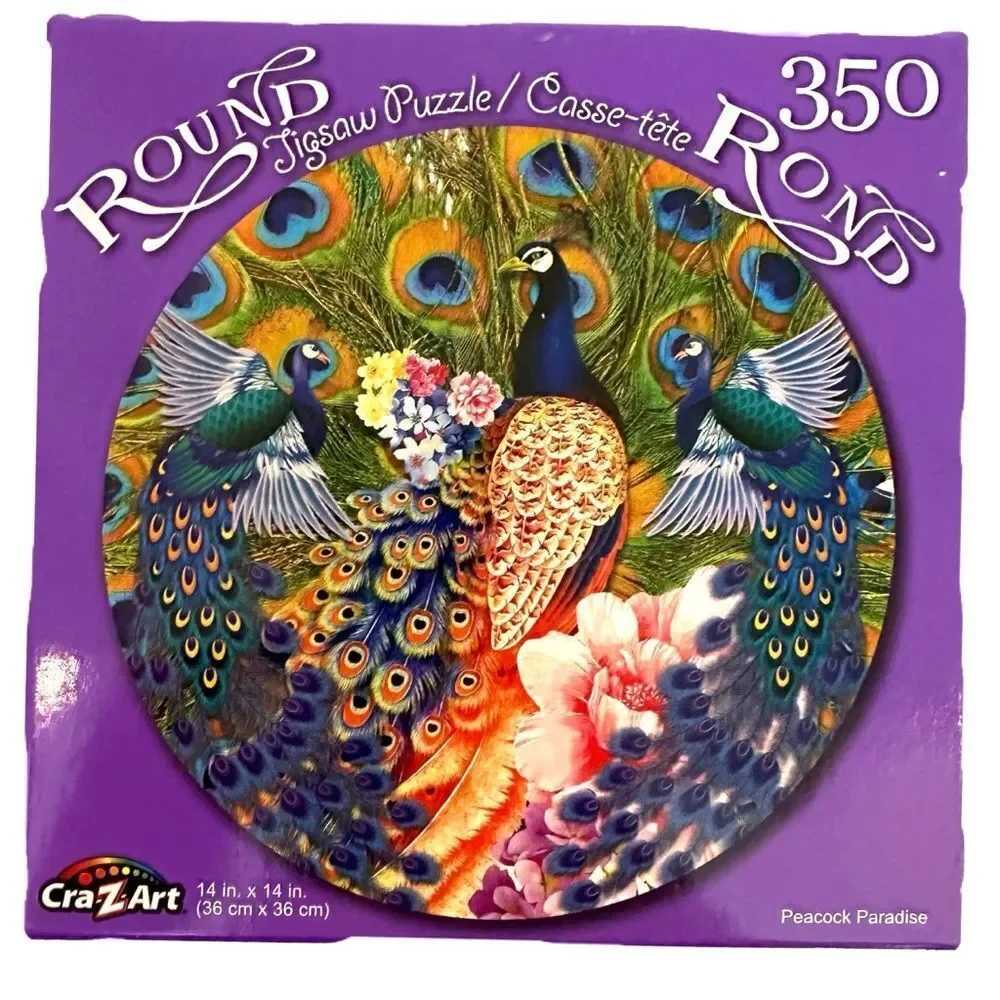 Craz Art 350 Piece Space Saver Jigsaw Puzzles‎ Cats & Peacocks